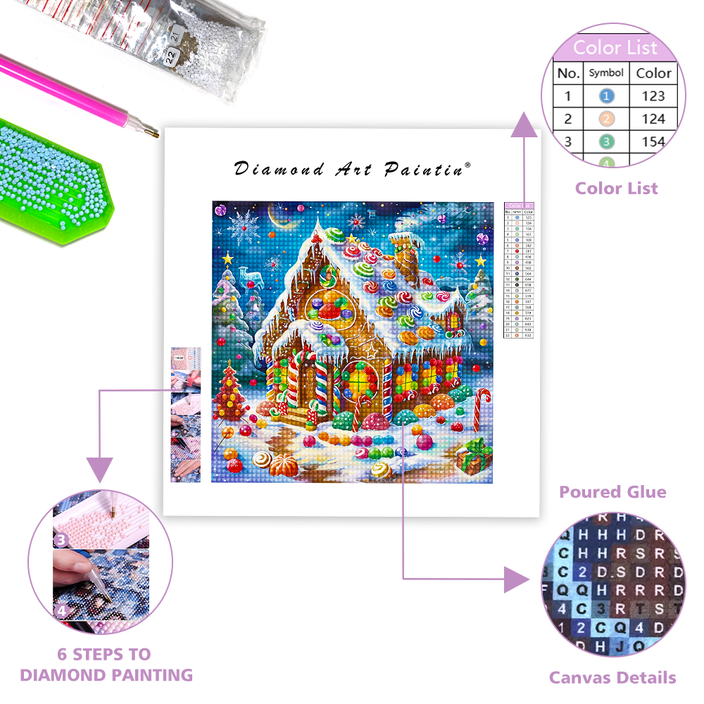 Christmas Candy House - Diamond Painting