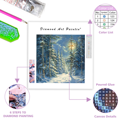 A Winter Fairyland Forest - Diamond Painting
