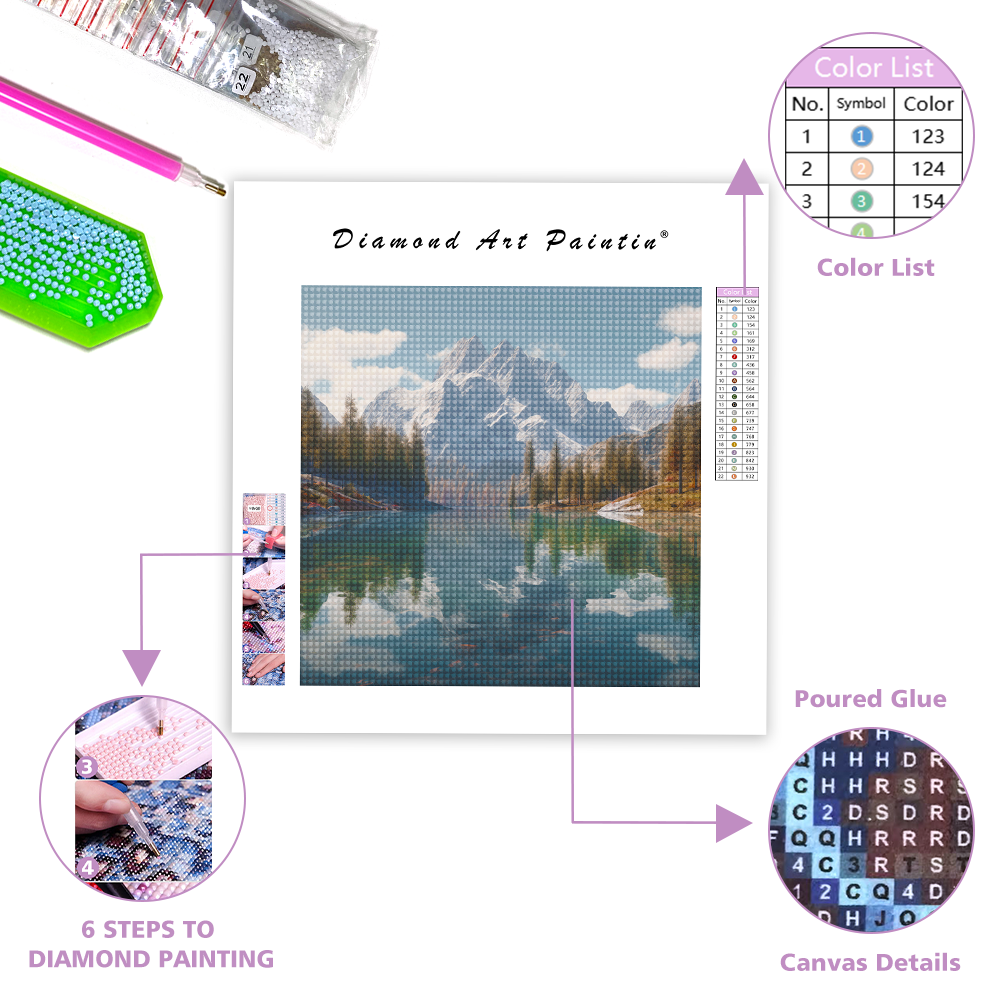 Mountains And Lakes - Diamond Painting