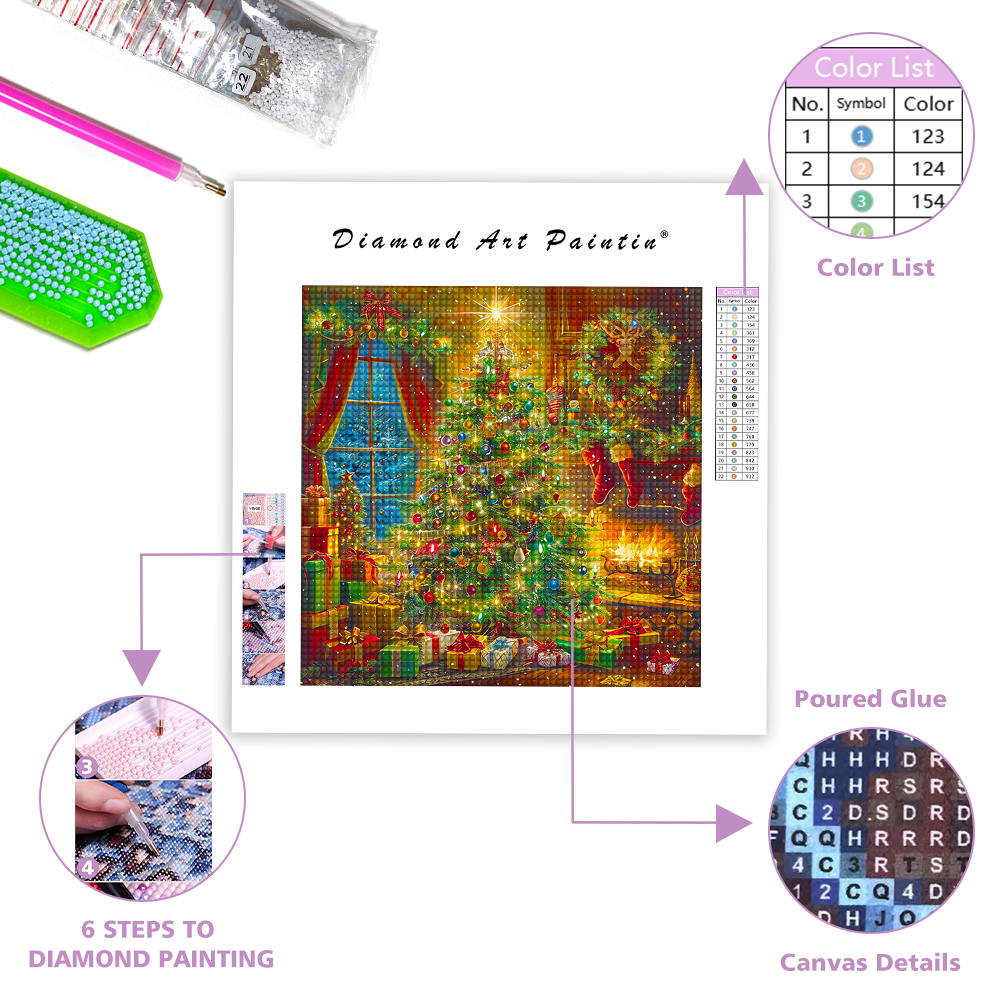 Christmas Tree Full Of Gifts-Diamond Painting