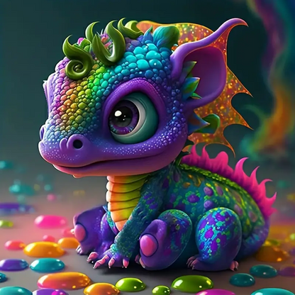 Cute Little Dragon - Diamond Painting