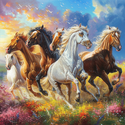 Horse Running - Diamond Painting