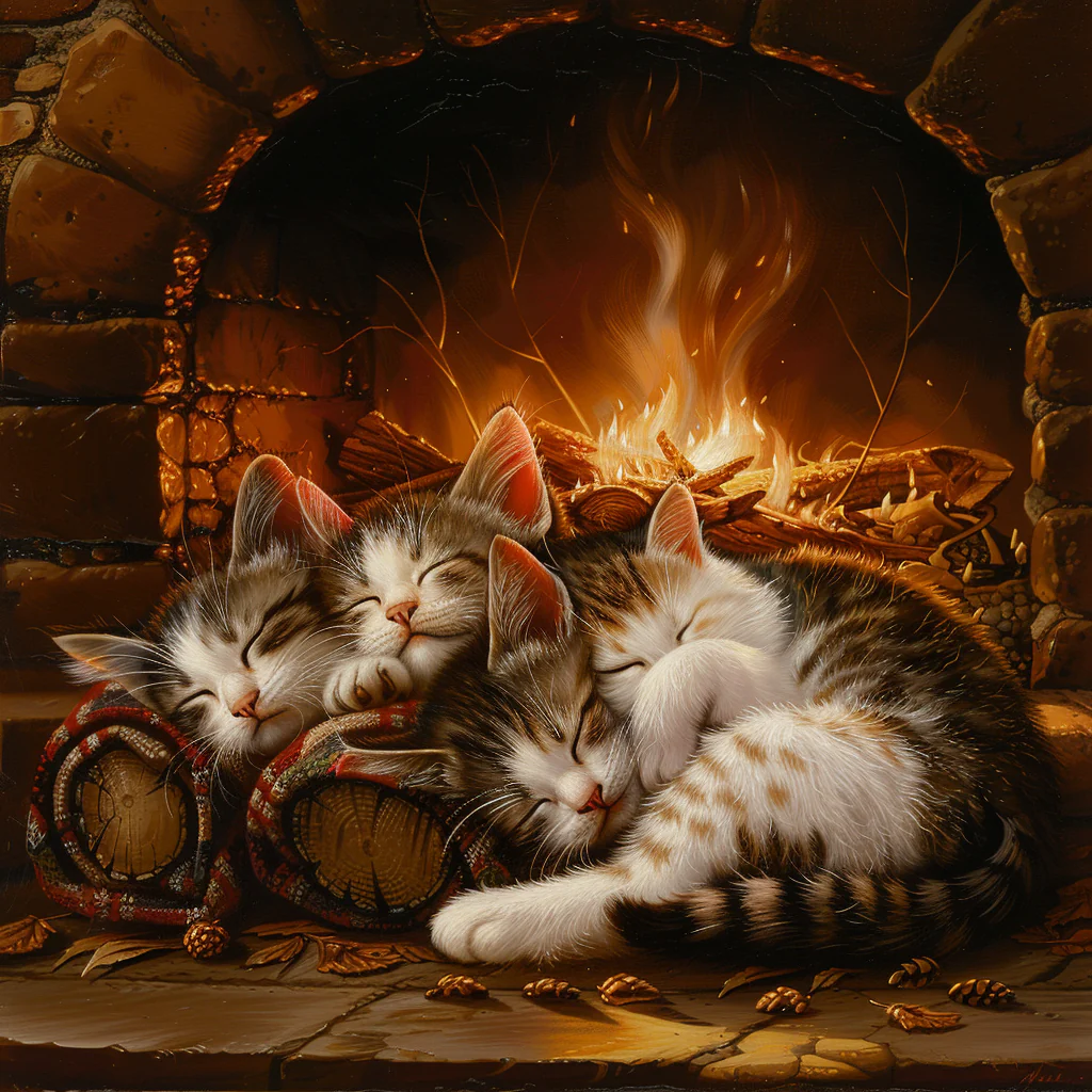 Sleeping Cat - Diamond Painting