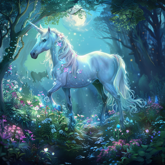 Fantasy magical unicorn peaceful - Diamond Painting