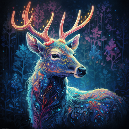 Magic Deer-Diamond Painting