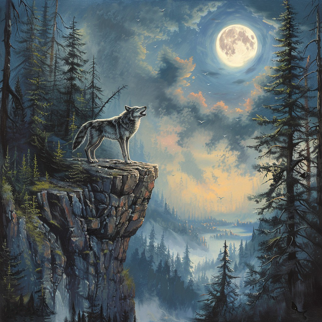 Lone Wolf - Diamond Painting
