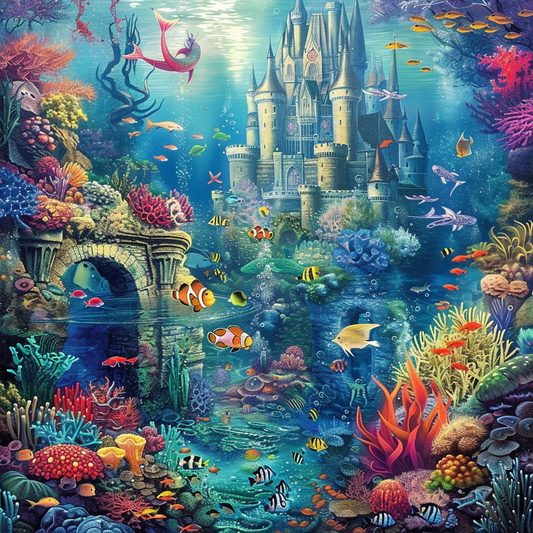 An underwater castle - Diamond Painting