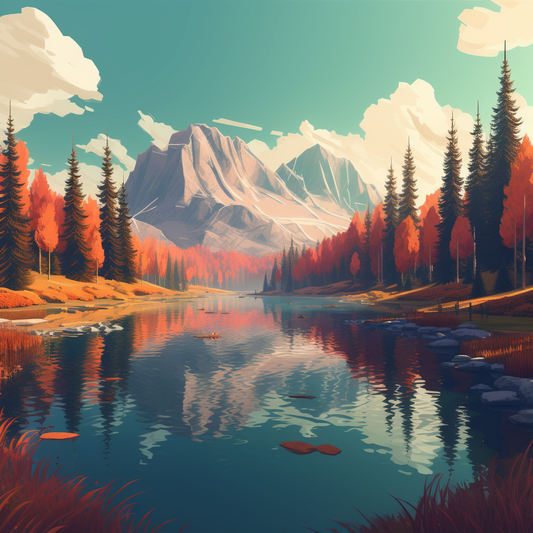 Serene Lake - Diamond Painting