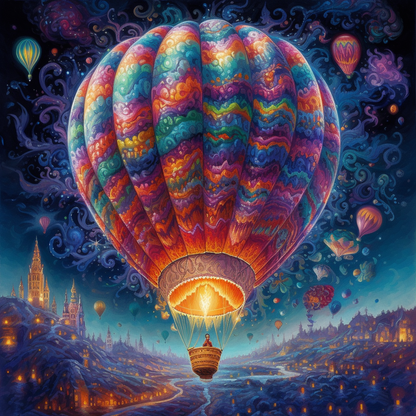 Fantasy Hot Air Balloon-Diamond Painting