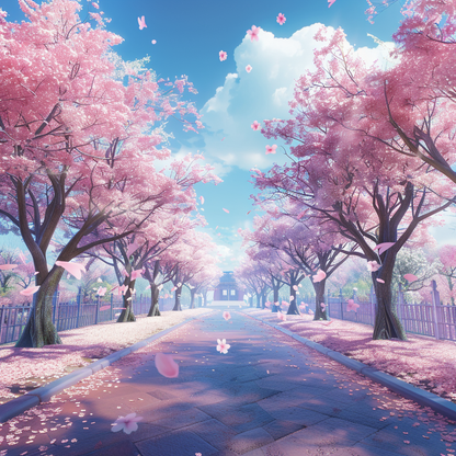 Cherry Blossom Forest - Diamond Painting