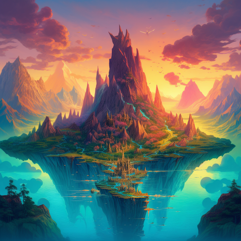 Floating Mountains - Diamond Painting