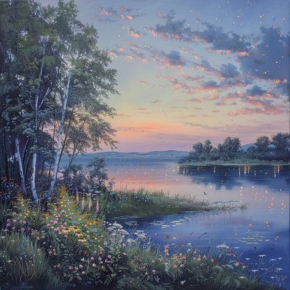 Tranquil Riverbank - Diamond Painting