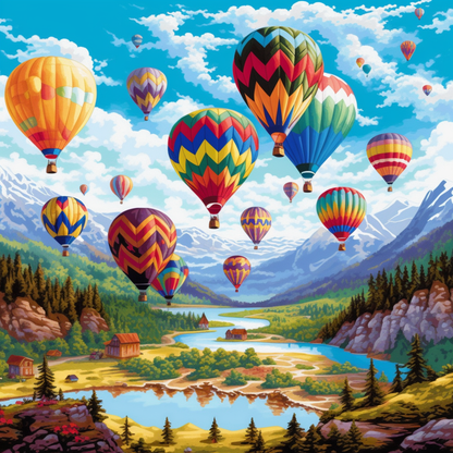 Hot Air Balloons - Diamond Painting