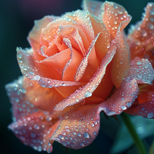 Belles fleurs roses - Peinture au diamant