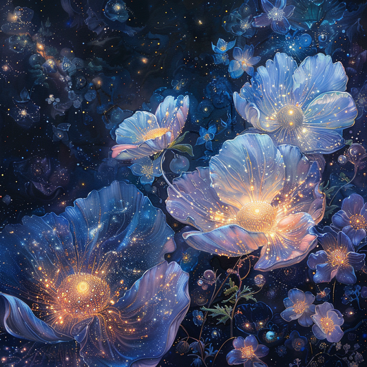 Aquarelle florale de jardin de printemps - Diamond Painting
