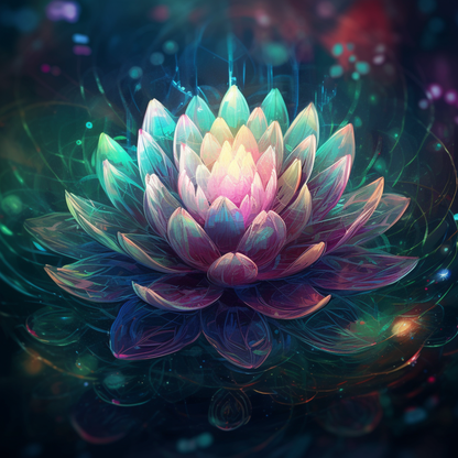 Mystical Lotus Flower - Diamond Painting