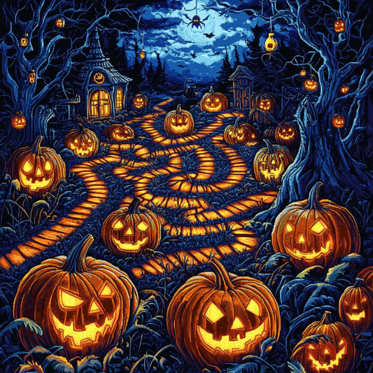 Pumpkin Lantern Maze - Diamond Painting