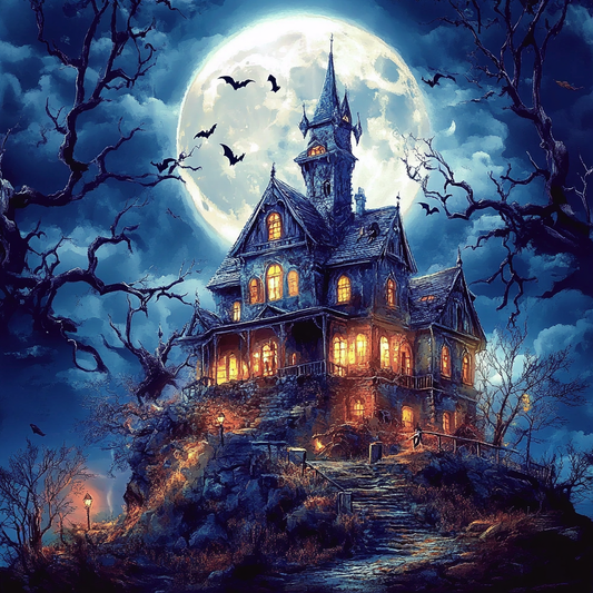 Haunted House On Hill - Diamond Painting