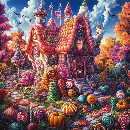 Whimsical Candy House - Diamond Painting