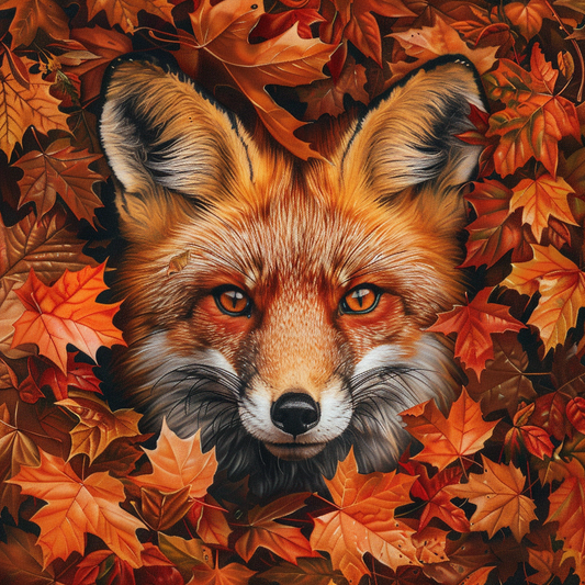 Forest curiosity Red fox - Diamond Painting