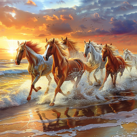Horses in the Canyon - Diamond Painting