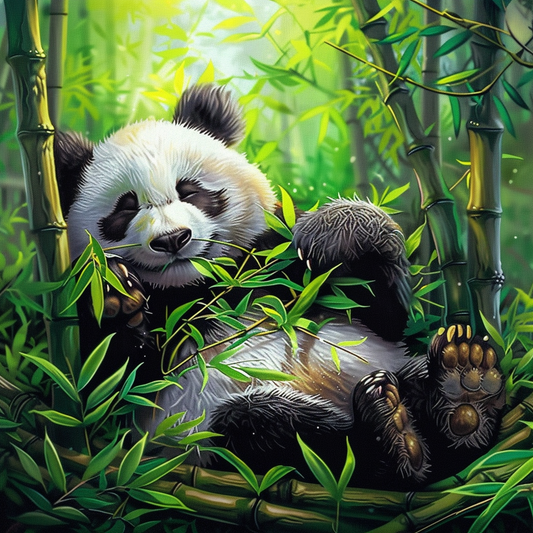 Cute Watercolor Panda Clipart - Diamond Painting