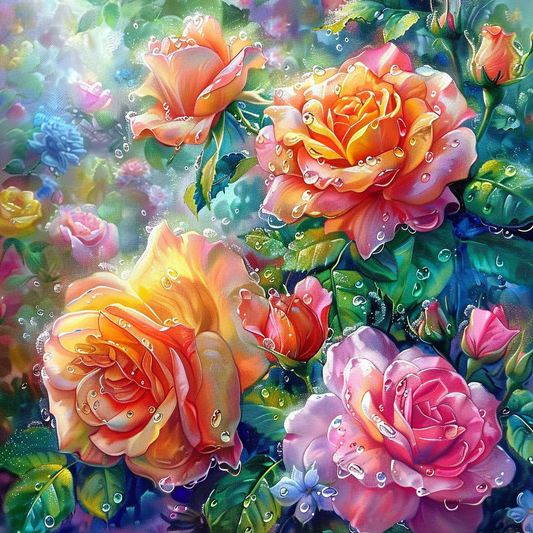 Flower Colorful Amazing Color - Diamond Painting