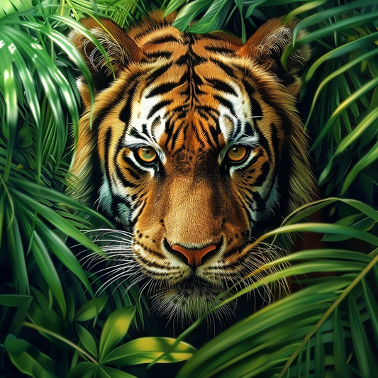Majestätischer Tiger in seiner natürlichen Form - Diamantmalerei