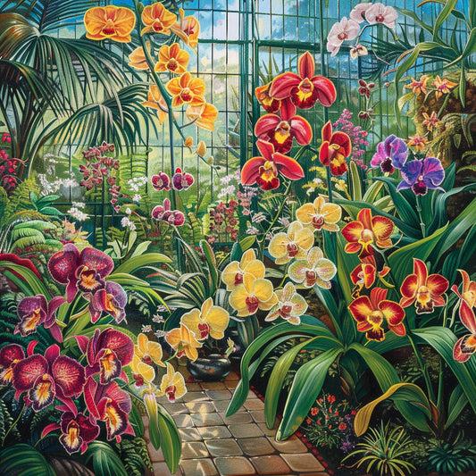 Tropische Orchidee - Diamantmalerei
