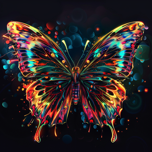 MultiColored Butterfly - Diamond Painting