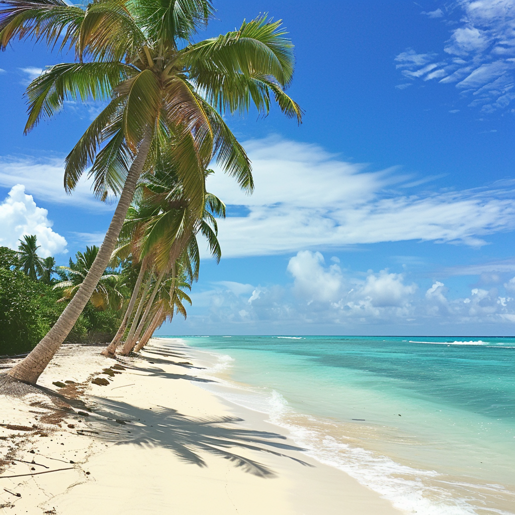 Palmen am tropischen Strand - Diamantmalerei