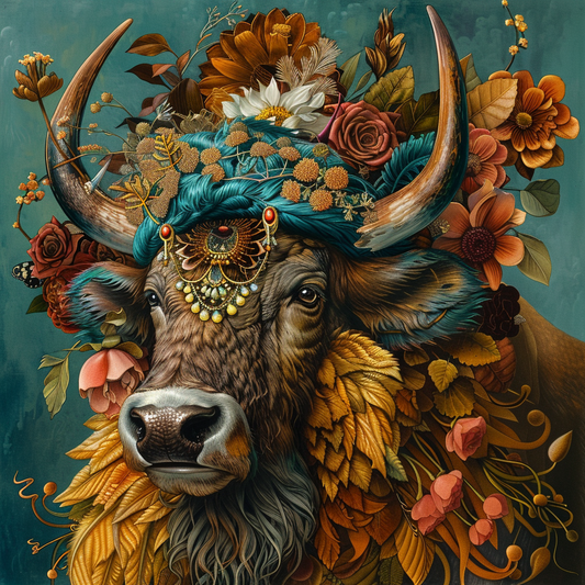 Bull head decorative - Diamond Painting