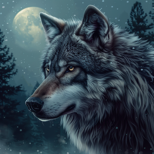 Portrait of a wolf - Diamond Painting