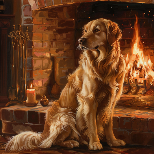 Golden Retriever Hund - Diamantmalerei