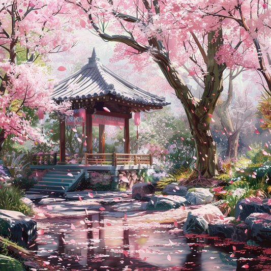 Festival des fleurs de cerisier - Diamond Painting