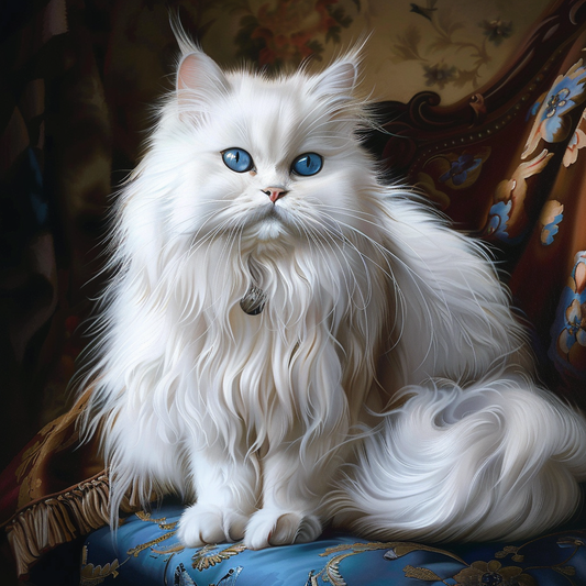 White Persian Cat - Diamond Painting
