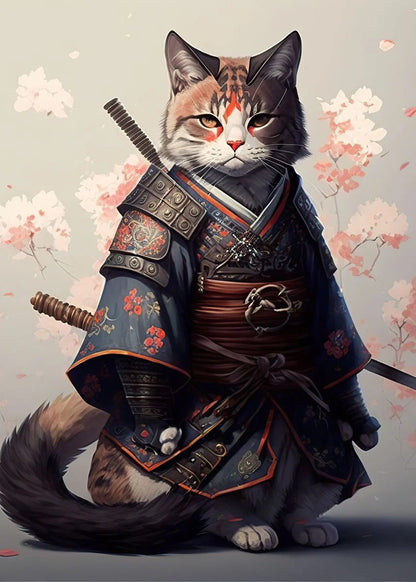 Samurai Cat - Diamond Painting