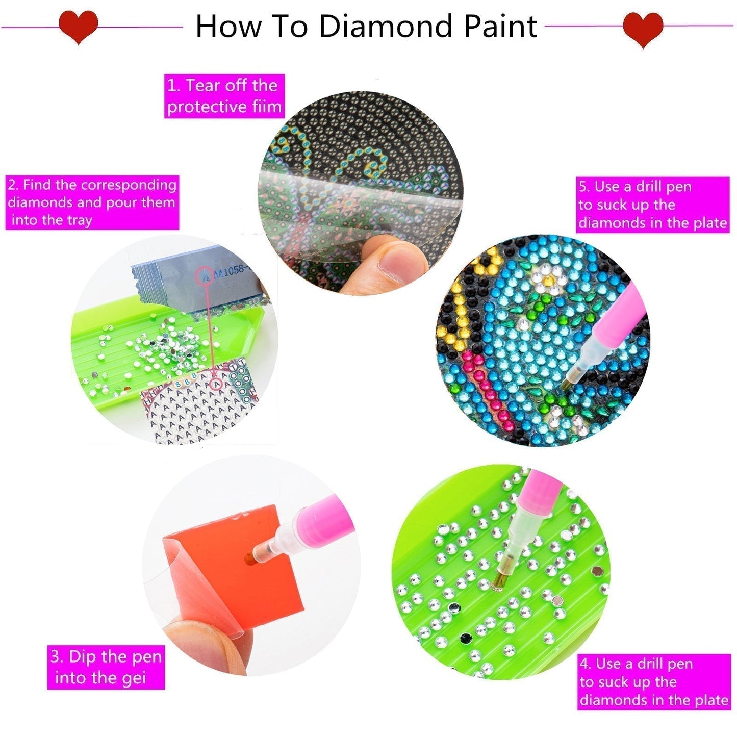 Sous-verres de peinture diamant Mandala G DIY