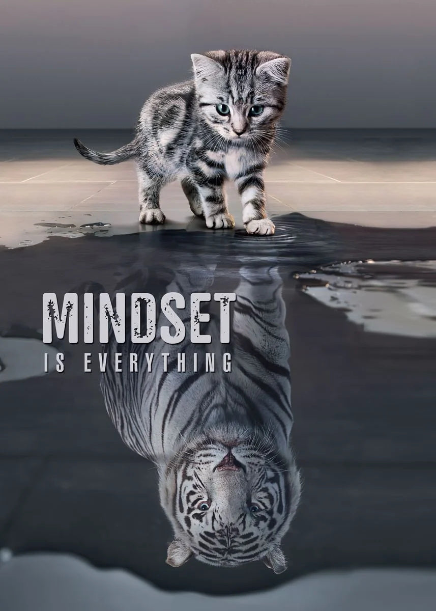 Cat and Tiger Mindset Is Everything - Diamond Painting