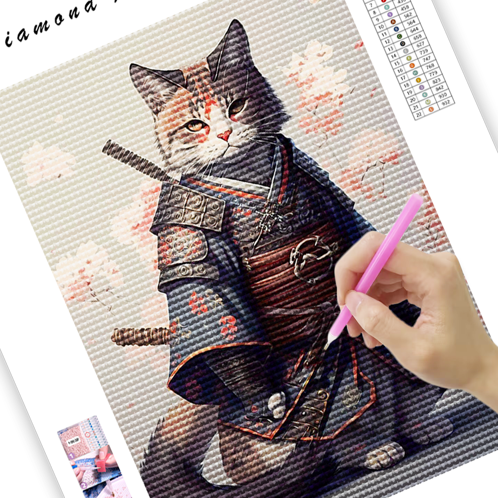 Samurai Cat - Diamond Painting